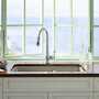 ARTIFACTS PULL-DOWN KITCHEN SINK FAUCET WITH THREE-FUNCTION SPRAYHEAD, Polished Chrome, small